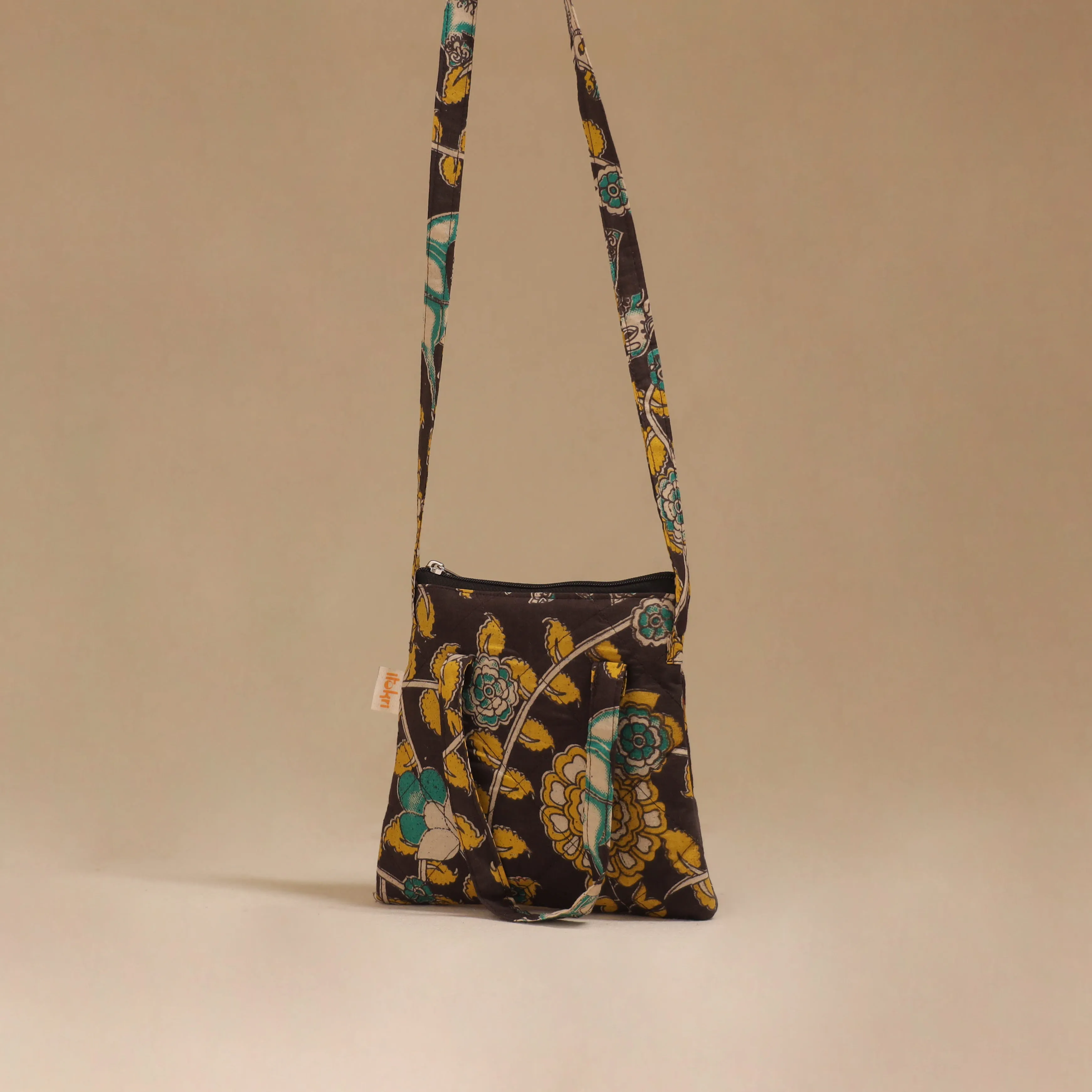 Black - Handcrafted Quilted Sling Bag 20 sold by Itokri product image thumbnail 2