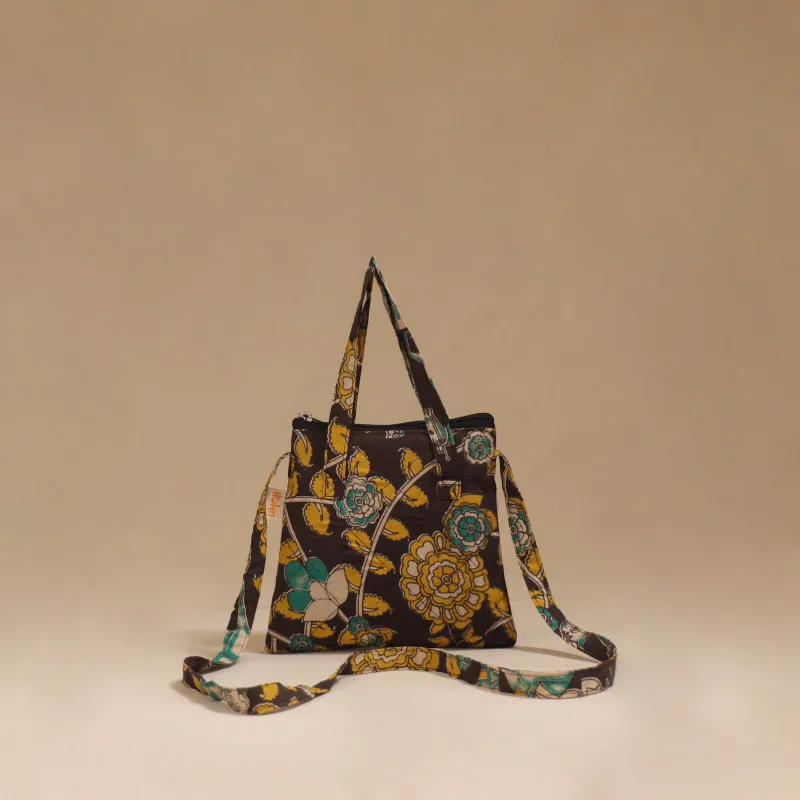 Black - Handcrafted Quilted Sling Bag 20 sold by Itokri