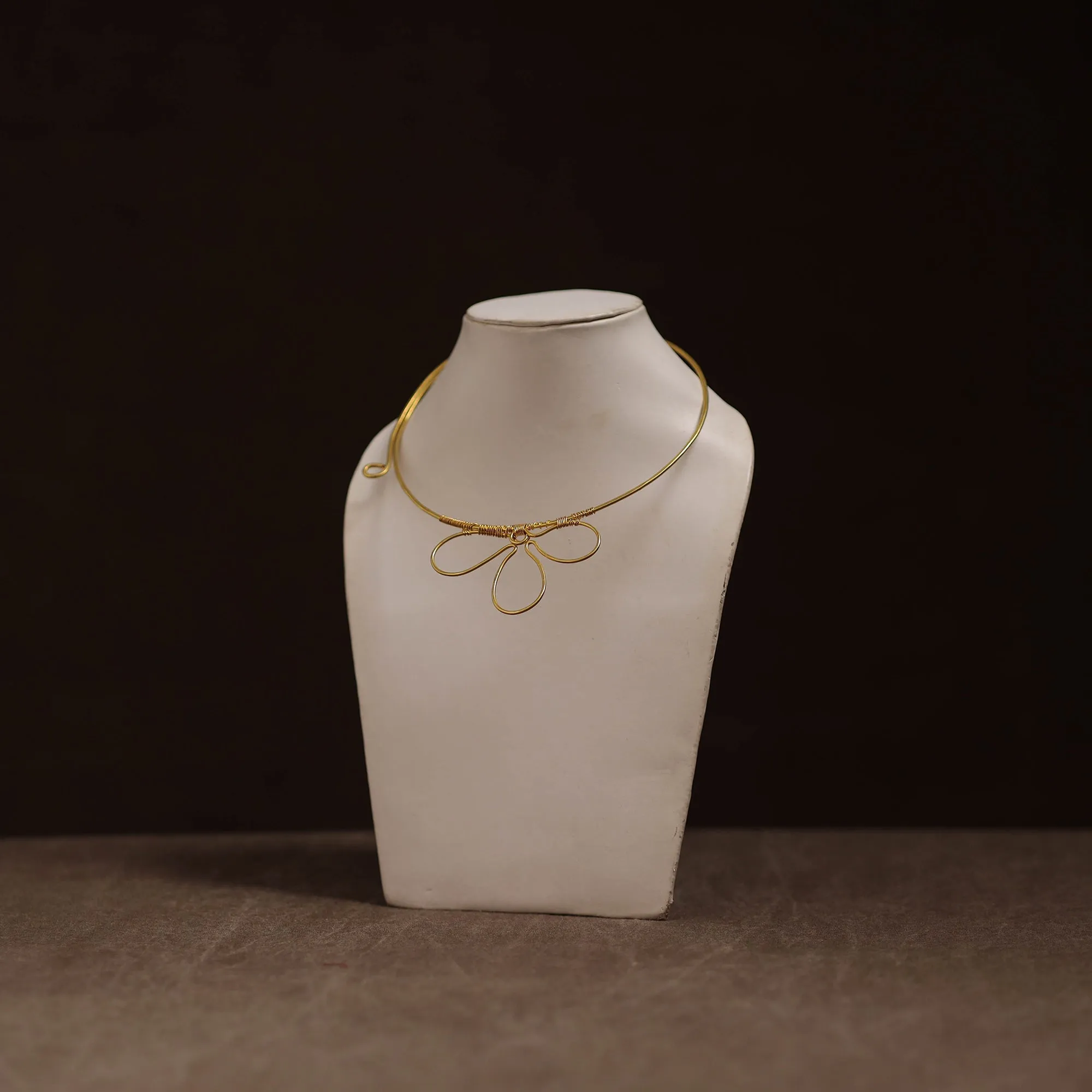 Yellow - Brass Metal Handcrafted Hasli Necklace 107 sold by Itokri