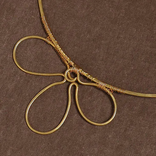 Yellow - Brass Metal Handcrafted Hasli Necklace 107 sold by Itokri product image thumbnail 3