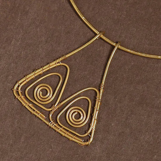 Yellow - Brass Metal Handcrafted Hasli Necklace 105 sold by Itokri product image thumbnail 3