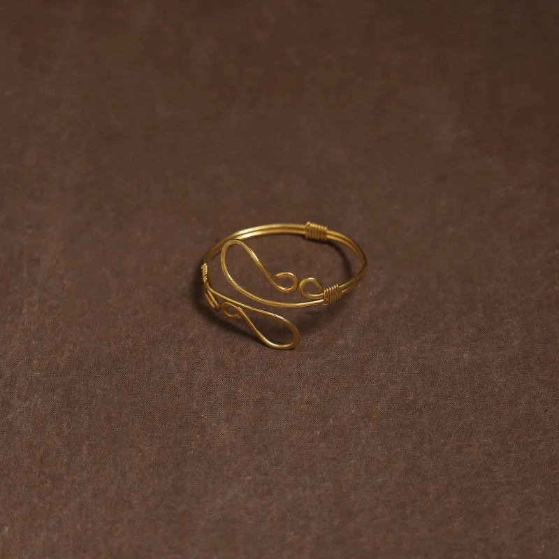 Yellow - Brass Metal Handcrafted Bracelet (Adjustable) 83 made by Itokri