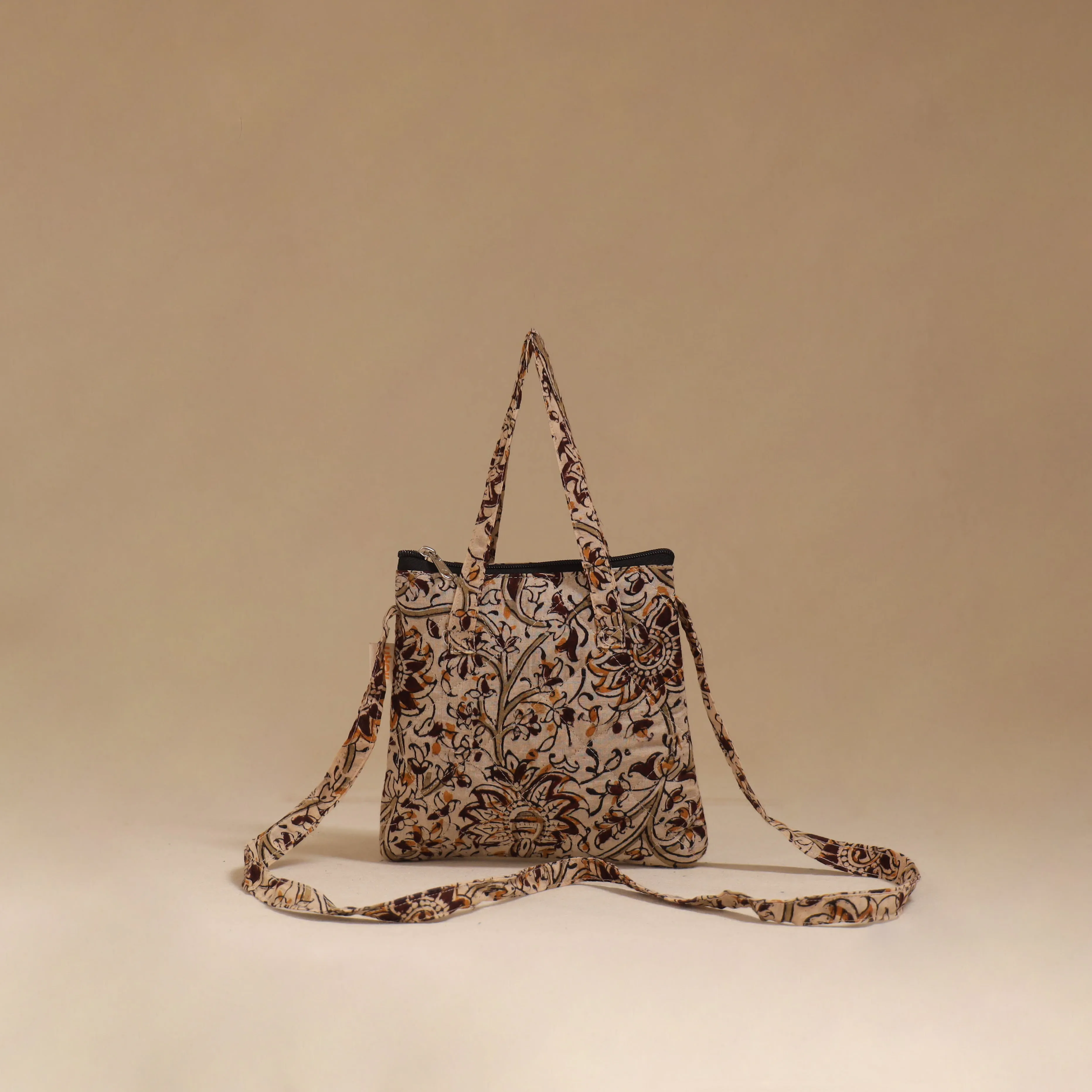 Beige - Handcrafted Quilted Sling Bag 36 sold by Itokri