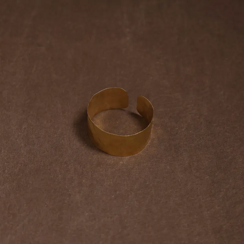Yellow - Brass Metal Handcrafted Cuff Bracelet (Adjustable) 75 made by Itokri
