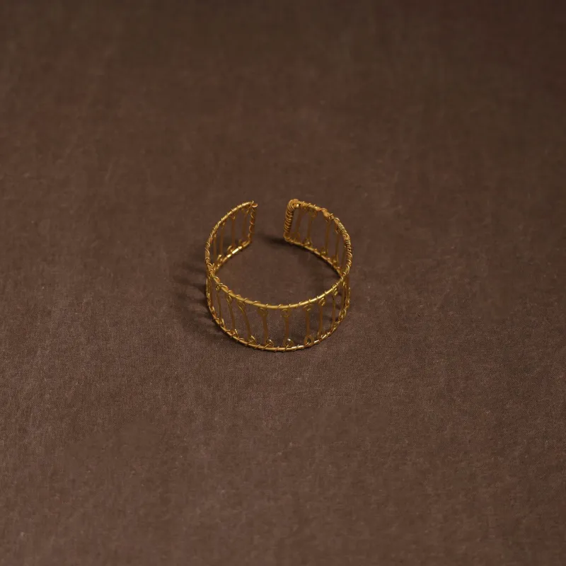 Yellow - Brass Metal Handcrafted Bracelet (Adjustable) 73 made by Itokri