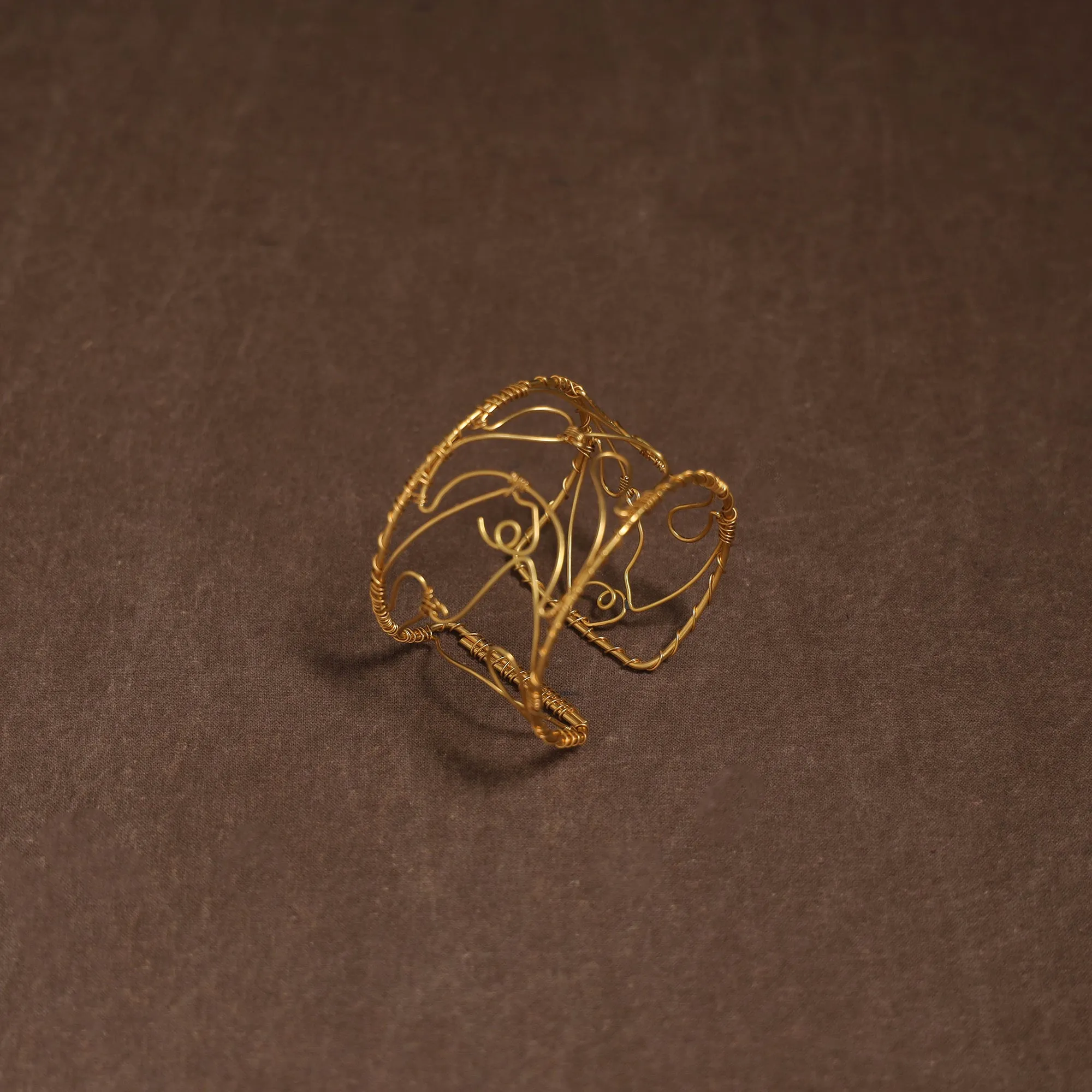 Yellow - Brass Metal Handcrafted Bracelet (Adjustable) 72 sold by Itokri product image thumbnail 2