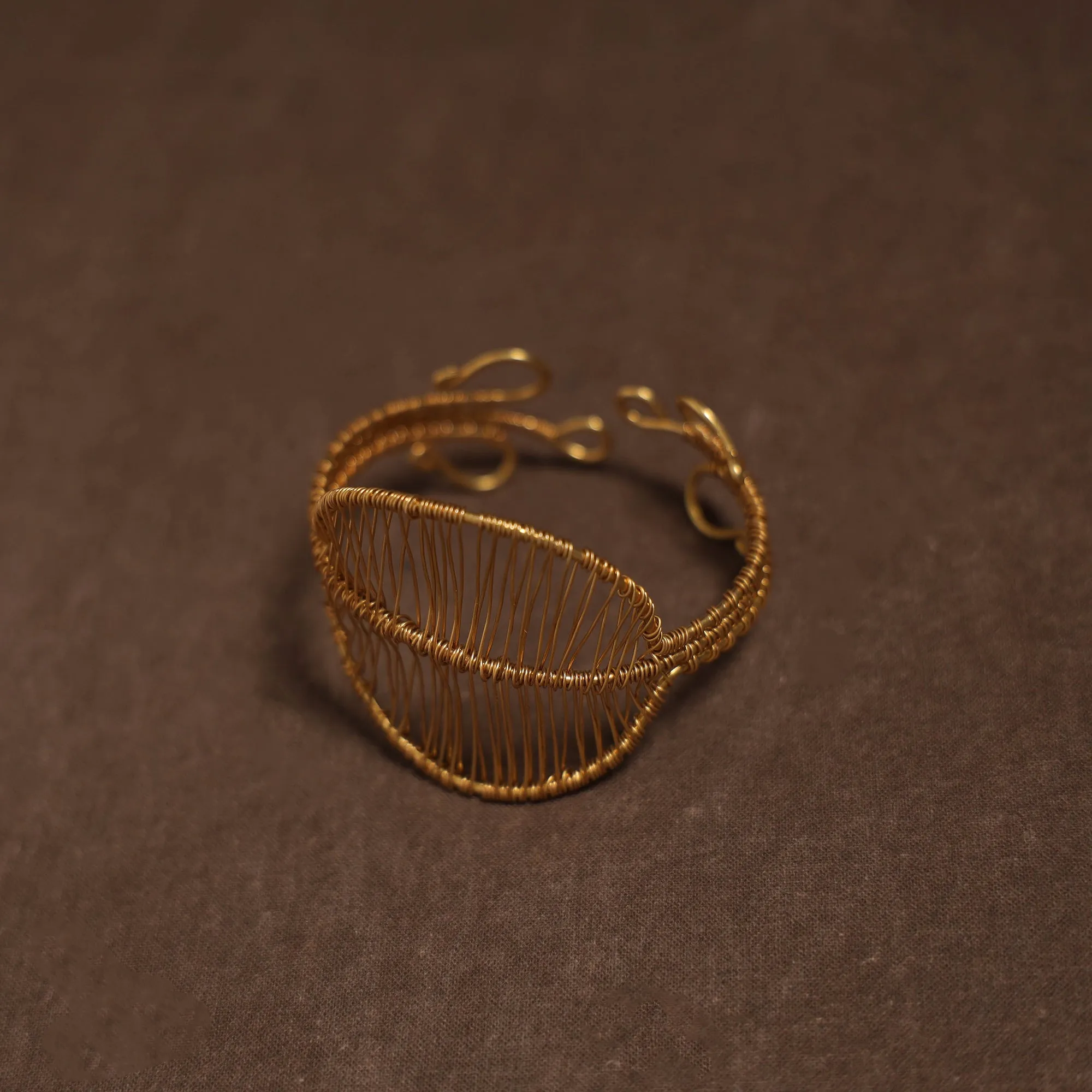 Yellow - Brass Metal Handcrafted Bracelet (Adjustable) 71 sold by Itokri product image thumbnail 2