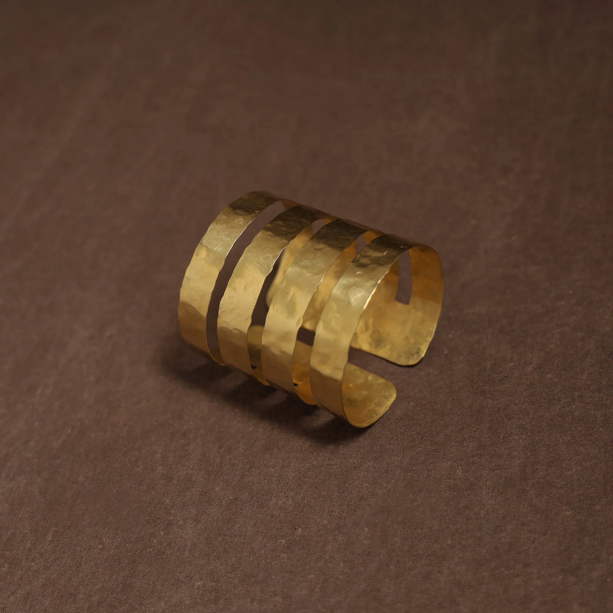 Yellow - Brass Metal Handcrafted Cuff Bracelet (Adjustable) 69 sold by Itokri product image thumbnail 2
