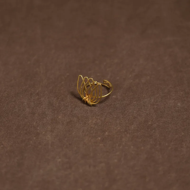 Yellow - Brass Metal Handcrafted Ring 09 made by Itokri