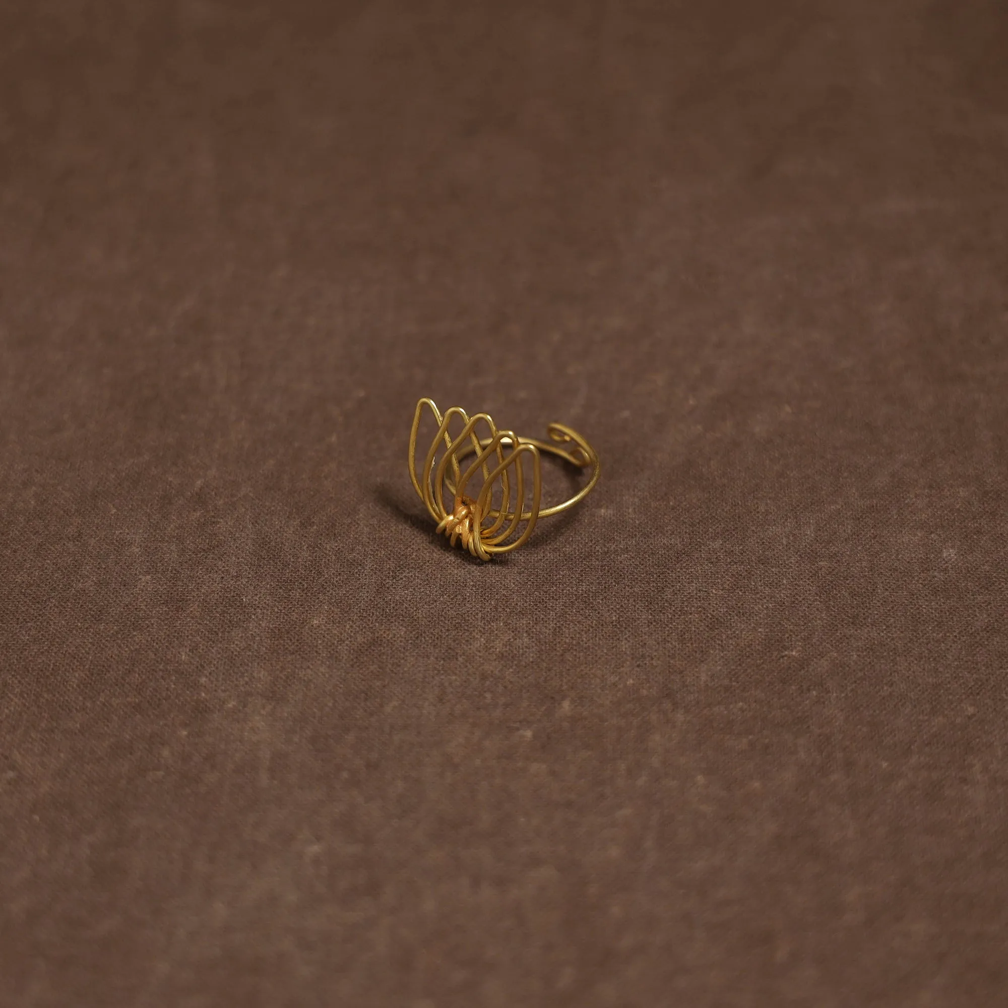 Yellow - Brass Metal Handcrafted Ring 09 sold by Itokri
