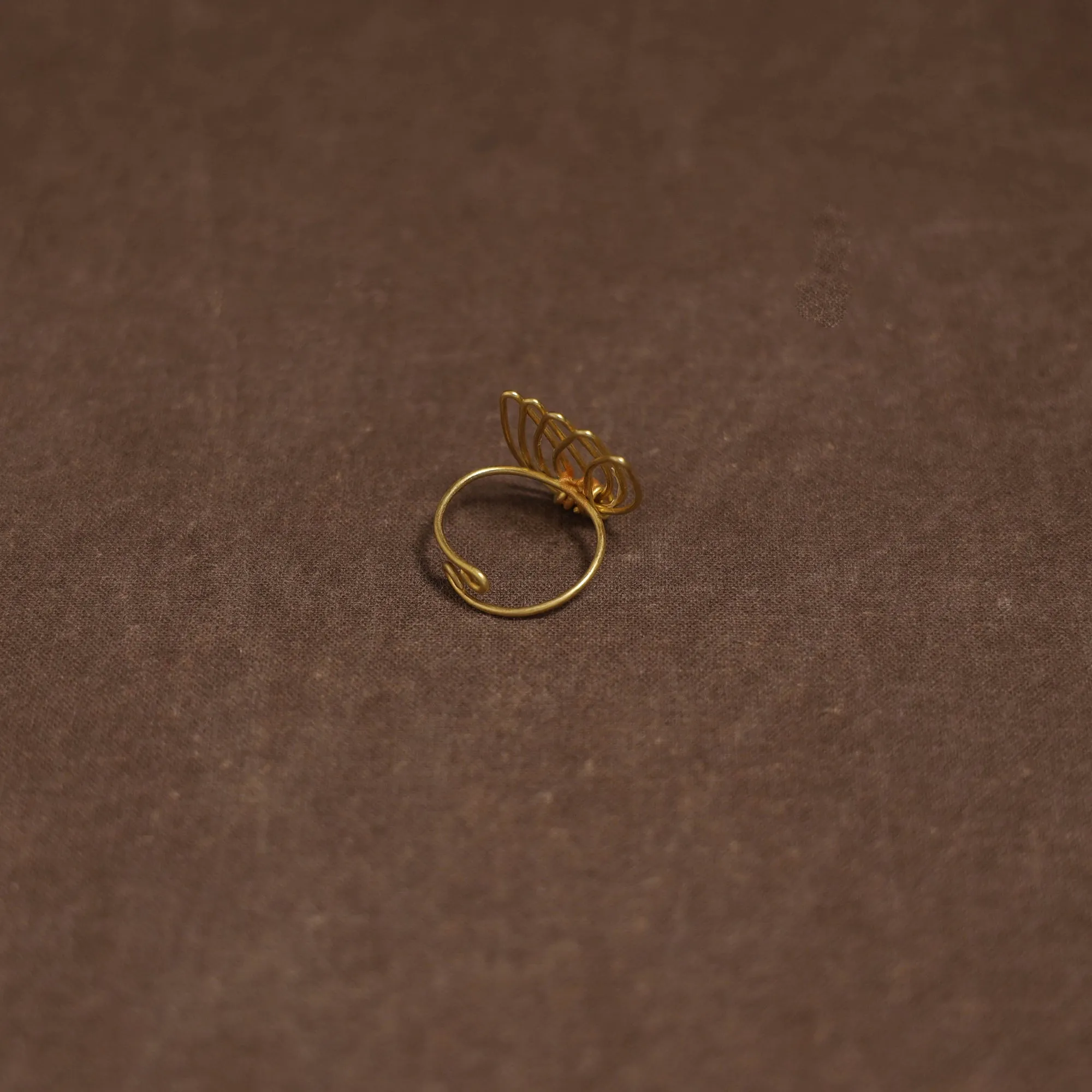 Yellow - Brass Metal Handcrafted Ring 09 sold by Itokri product image thumbnail 2
