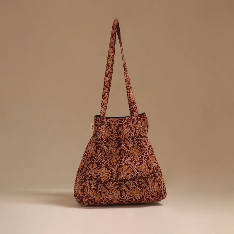 Maroon - Handcrafted Fabric Jhola Bag  91 sold by Itokri