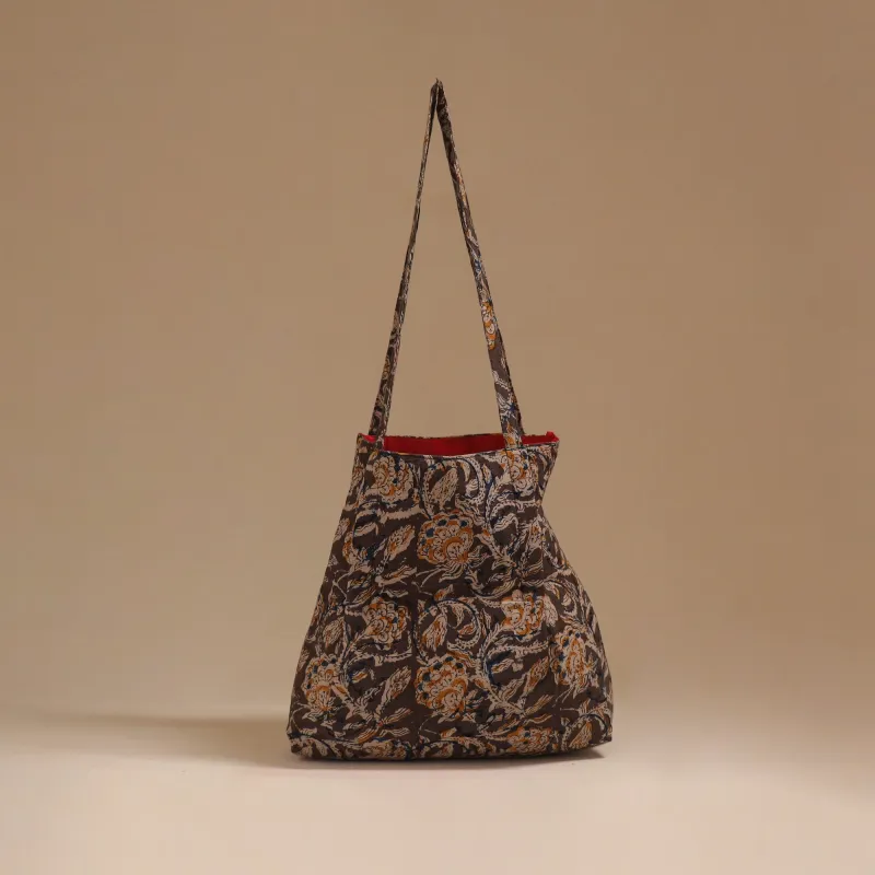 Black - Handcrafted Fabric Jhola Bag  88 sold by Itokri