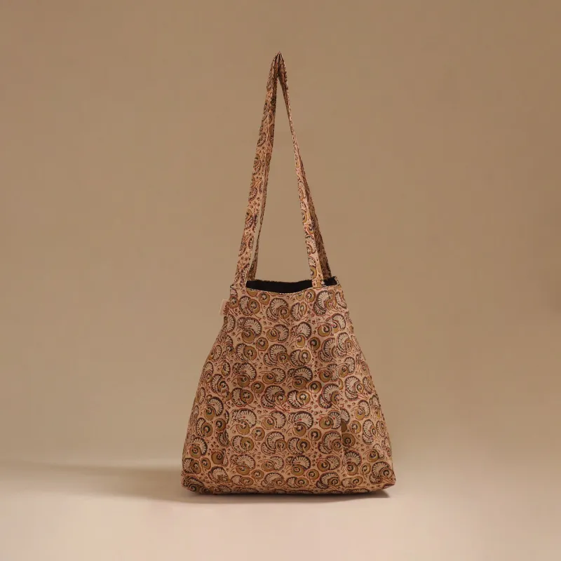 Beige - Handcrafted Fabric Jhola Bag 79 sold by Itokri