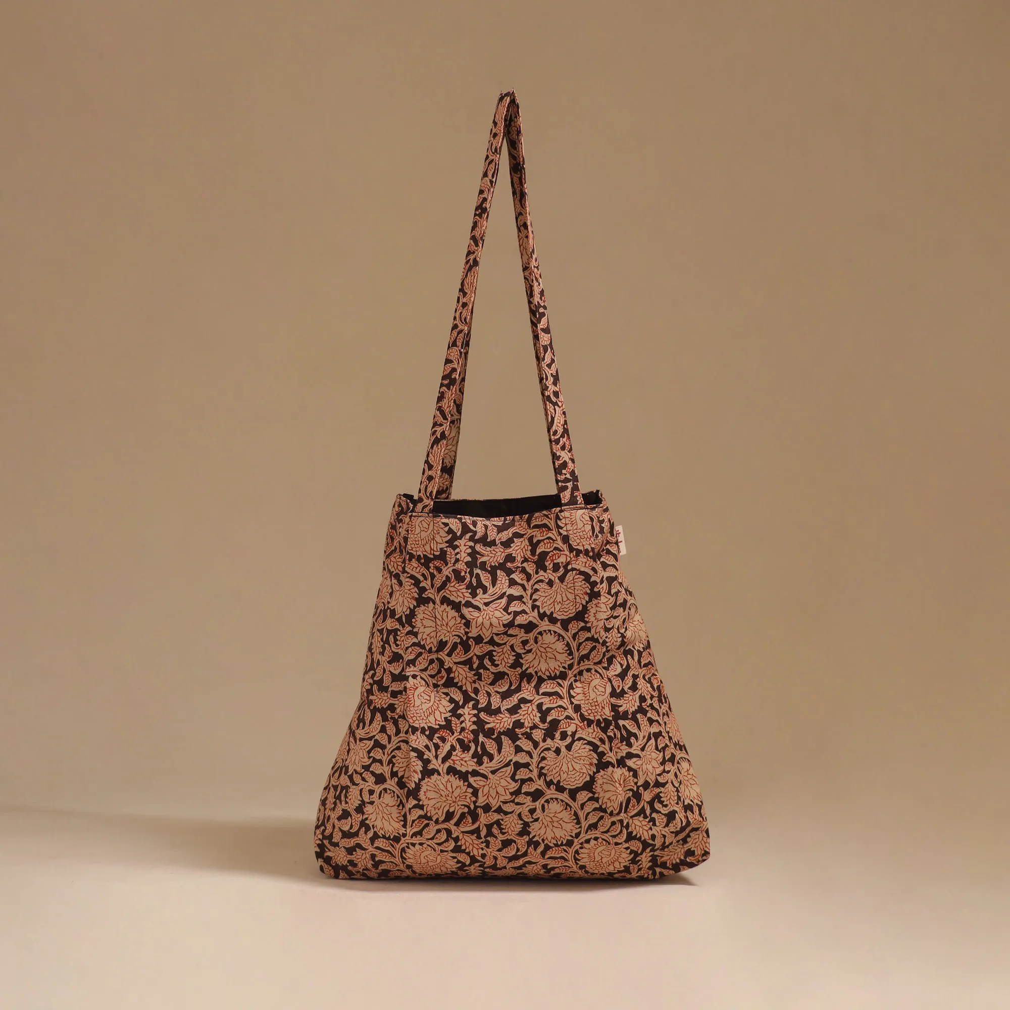 Black - Handcrafted Fabric Jhola Bag 77 sold by Itokri