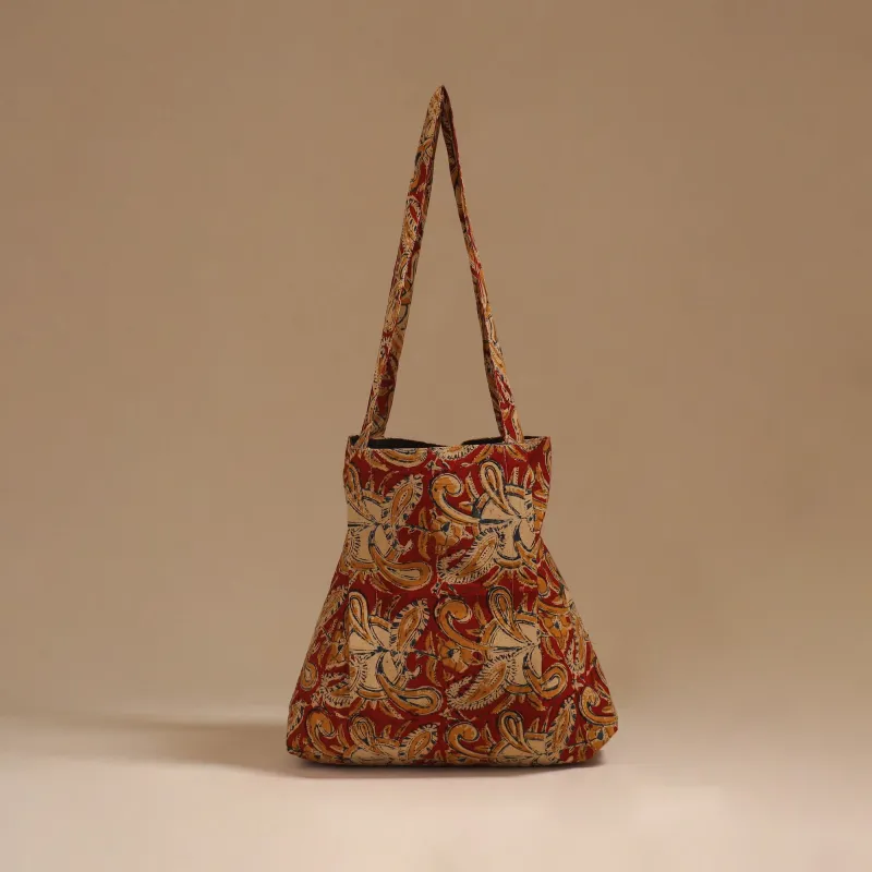 Red - Handcrafted Fabric Jhola Bag  74 sold by Itokri