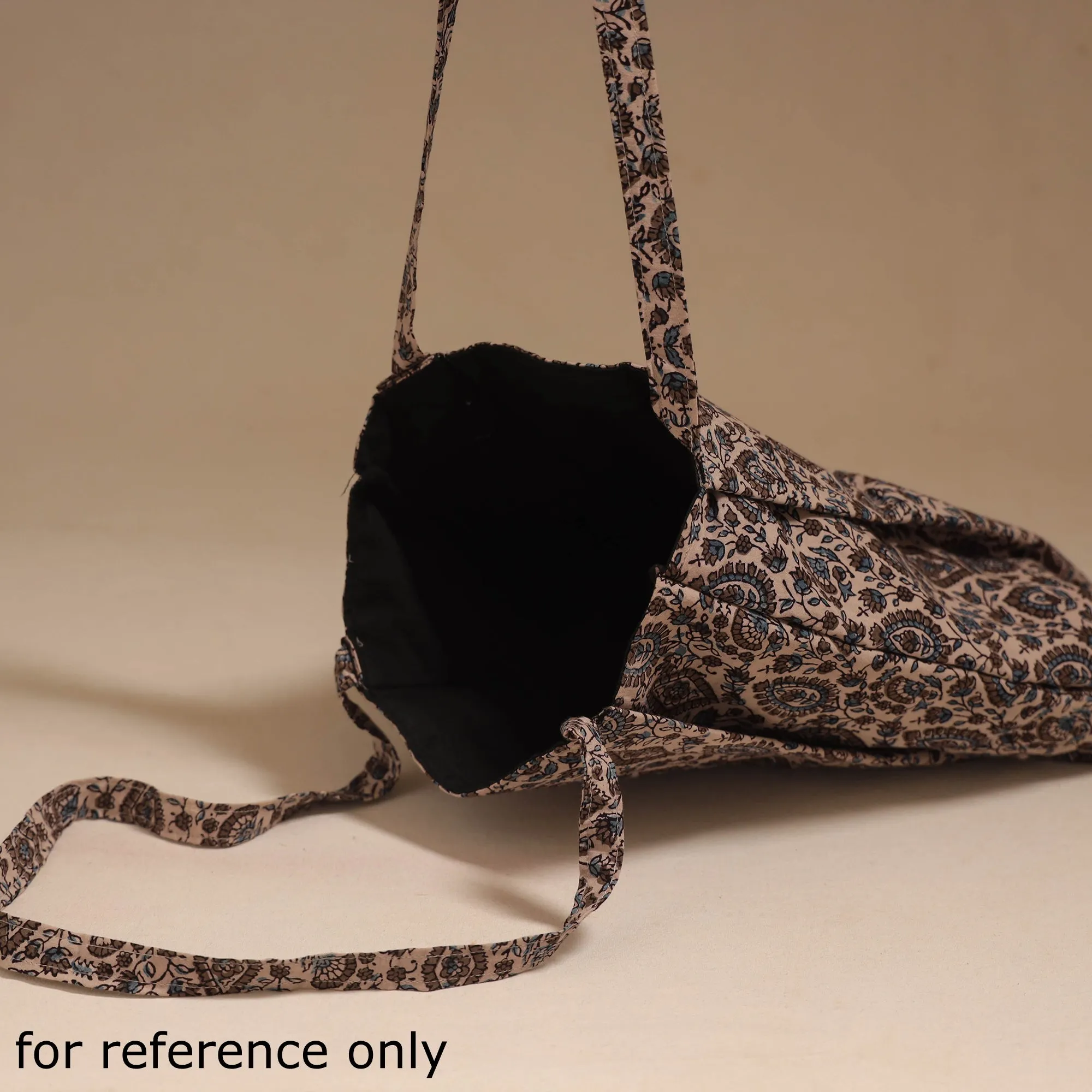 Beige - Handcrafted Fabric Jhola Bag 58 sold by Itokri product image thumbnail 3