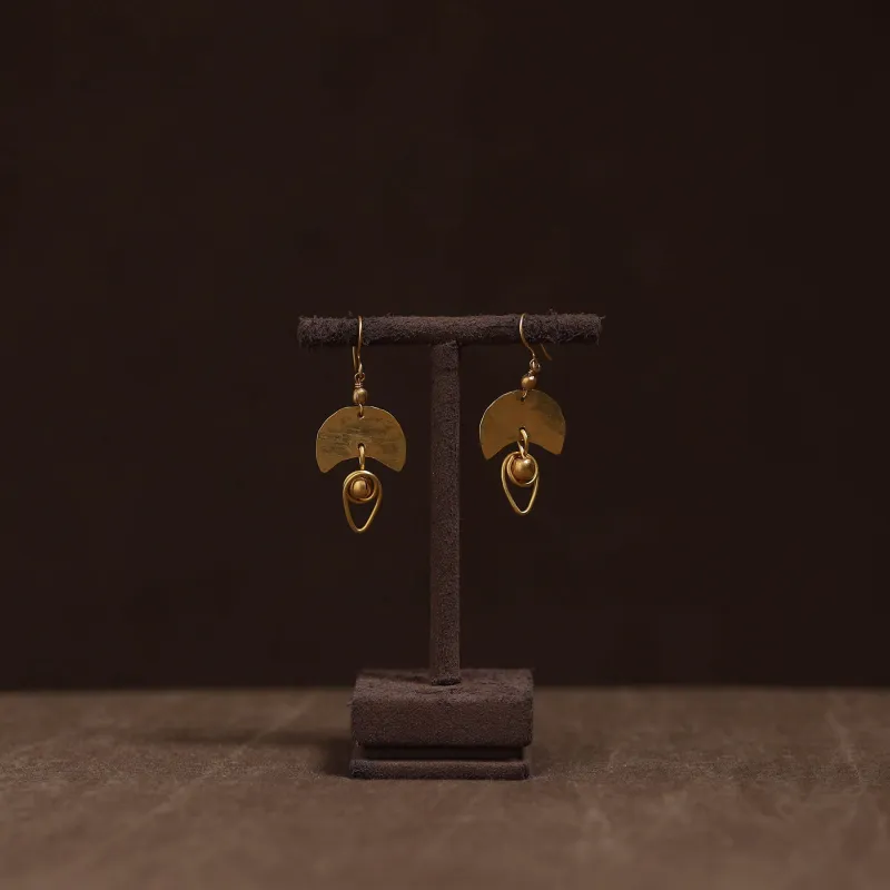 Yellow - Brass Metal Handcrafted Earrings 92 made by Itokri