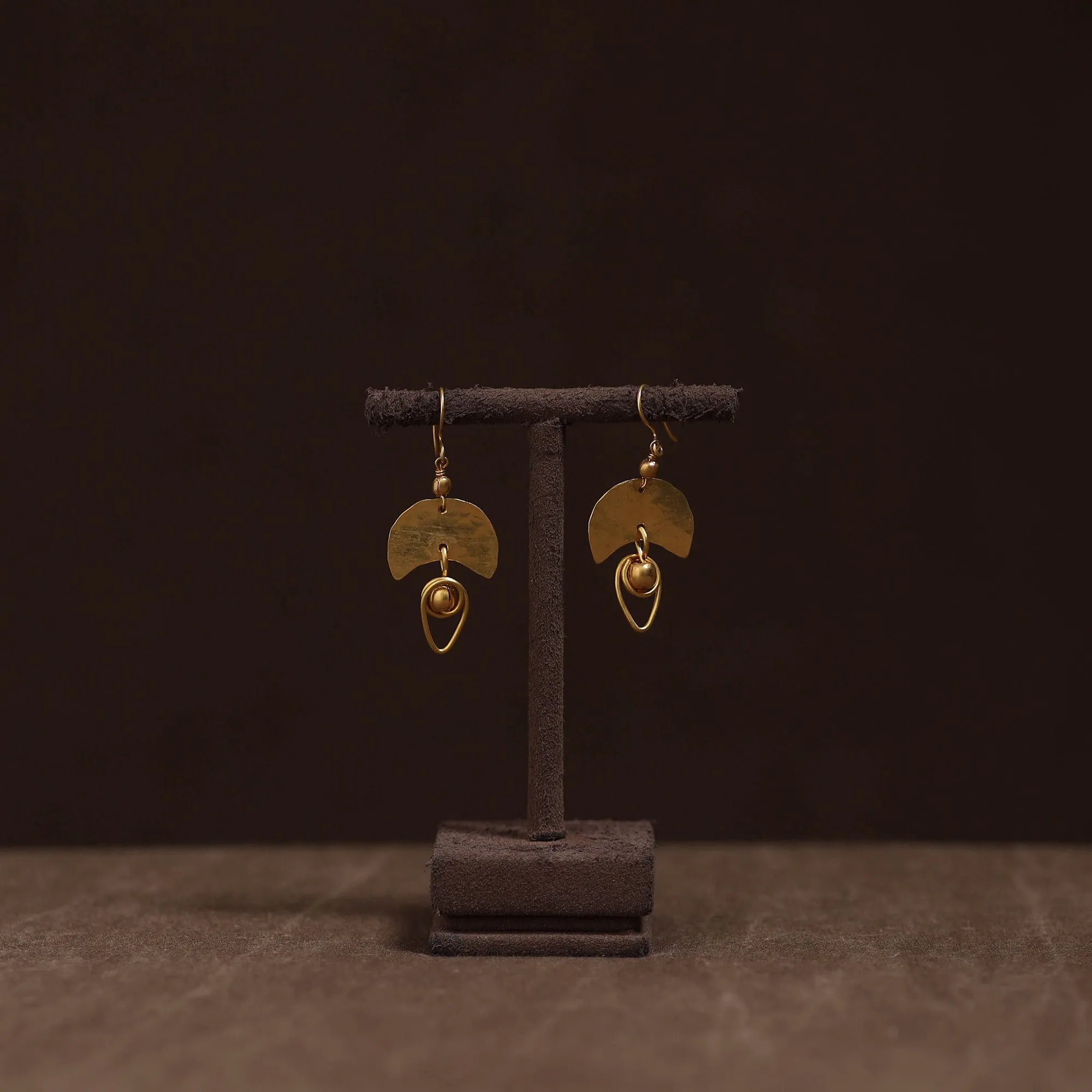 Yellow - Brass Metal Handcrafted Earrings 92 sold by Itokri