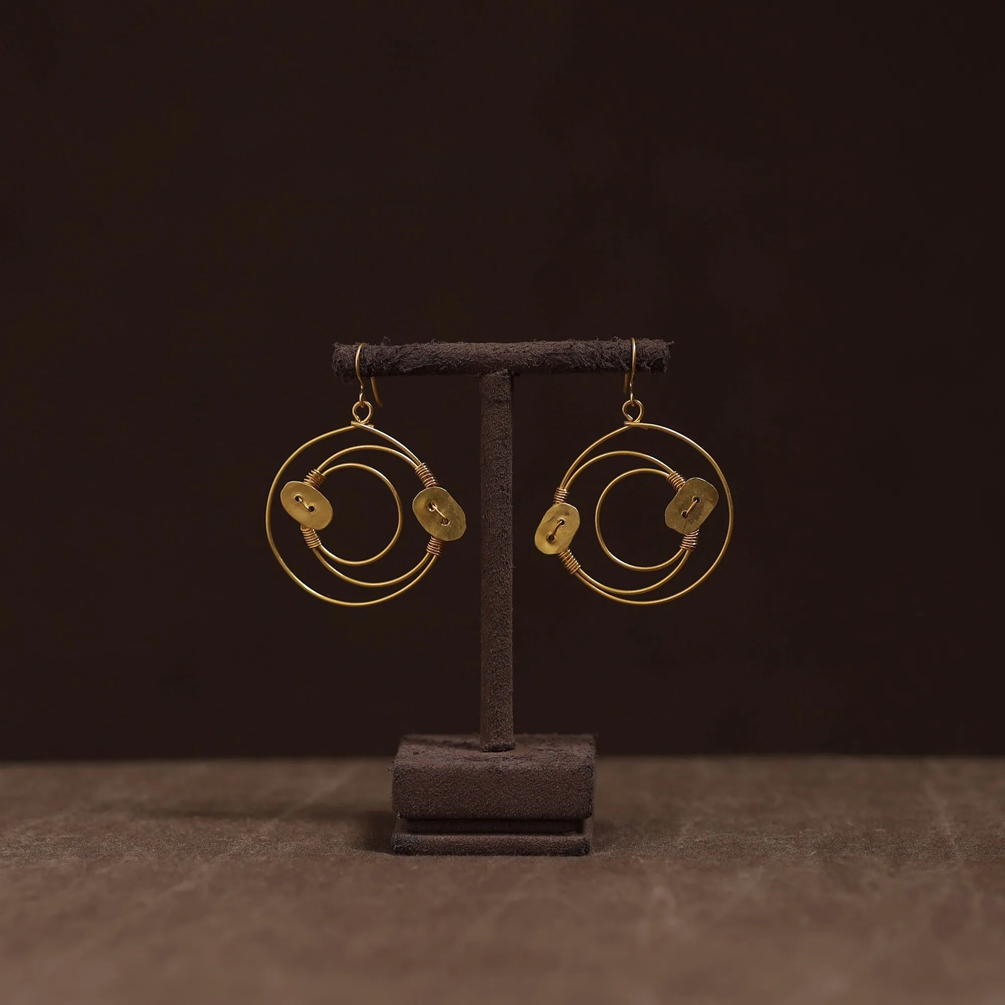 Yellow - Brass Metal Handcrafted Earrings 89 sold by Itokri
