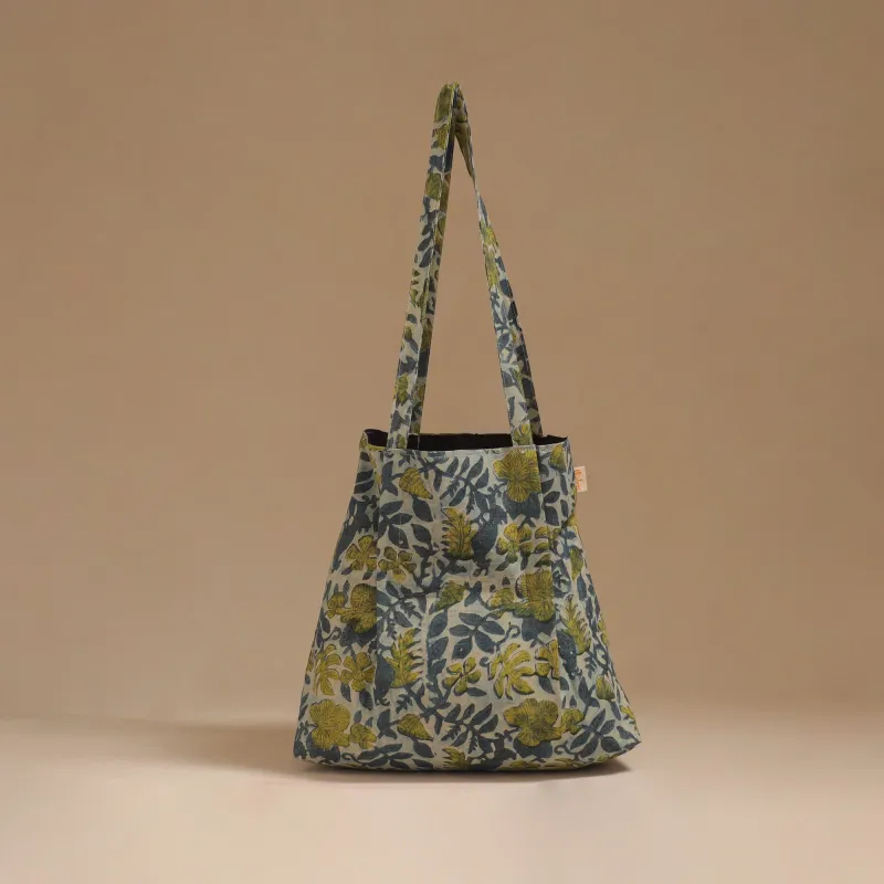 Green - Handcrafted Fabric Jhola Bag 52 sold by Itokri