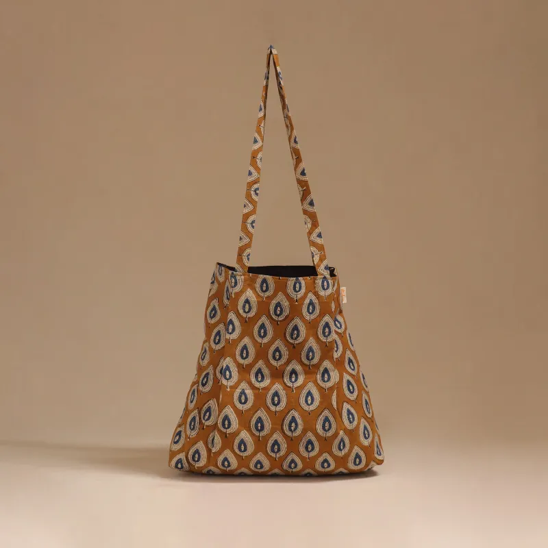 Yellow - Handcrafted Fabric Jhola Bag 48 made by Itokri