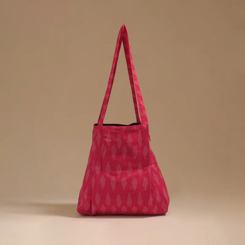 Pink - Handcrafted Fabric Jhola Bag 36 made by Itokri