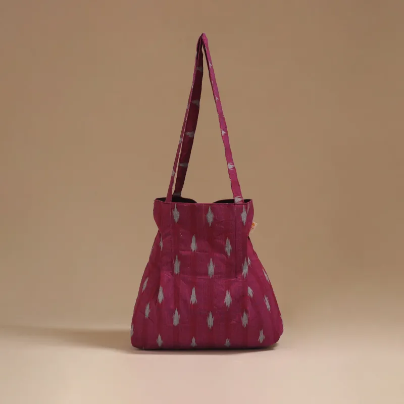 Pink - Handcrafted Fabric Jhola Bag 34 made by Itokri