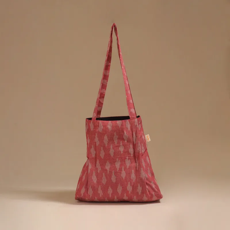 Pink - Handcrafted Fabric Jhola Bag 21 made by Itokri