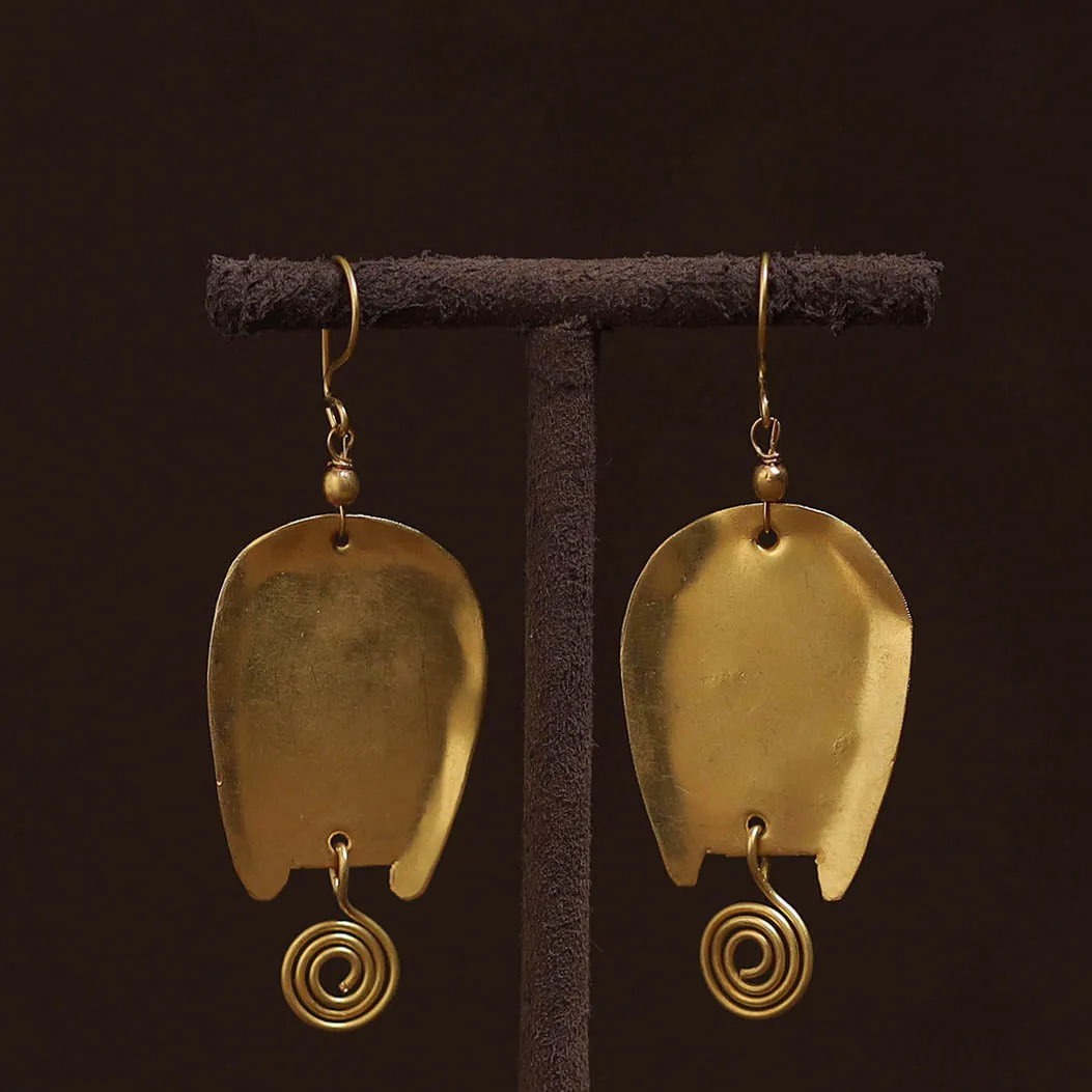 Yellow - Brass Metal Handcrafted Earrings 48 sold by Itokri product image thumbnail 2