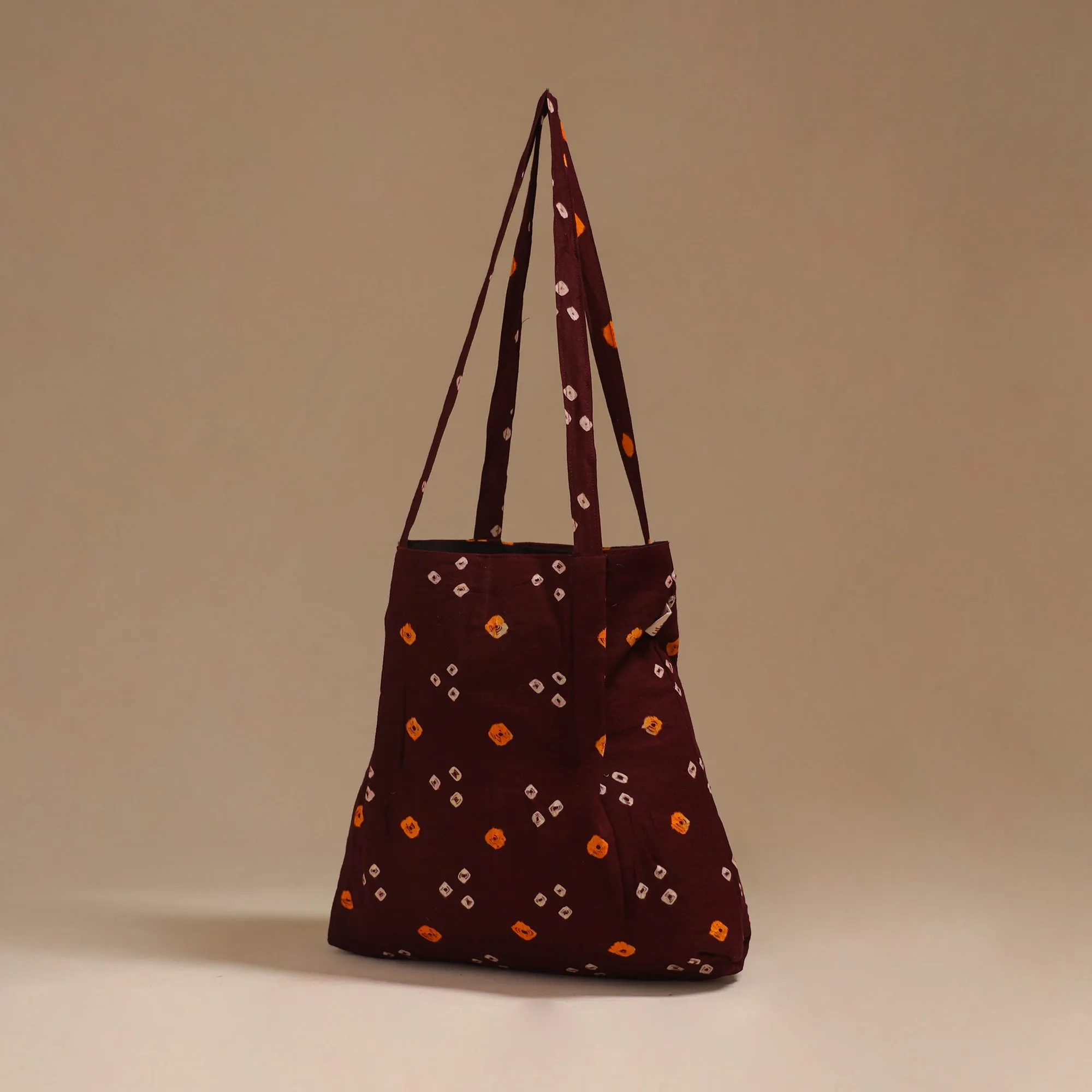 Maroon - Handcrafted Fabric Jhola Bag 02 sold by Itokri product image thumbnail 2