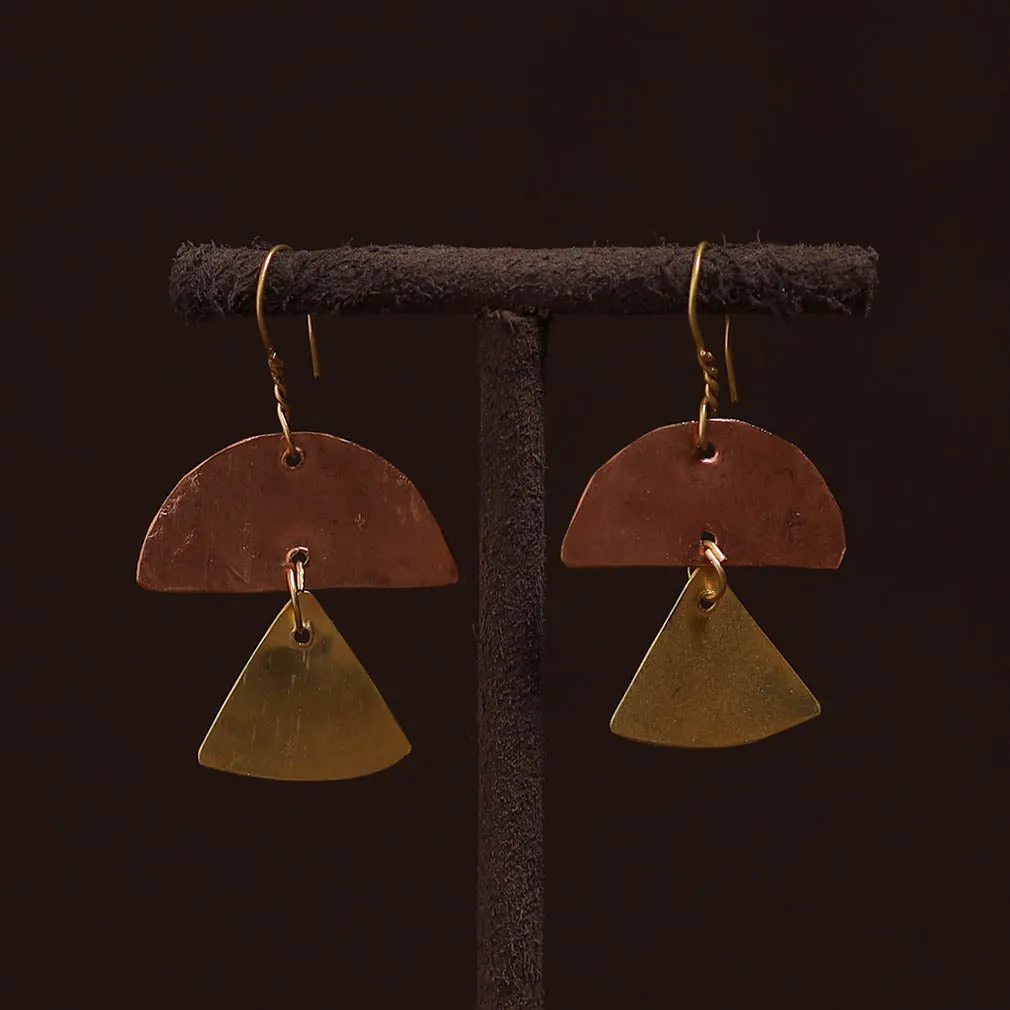 Yellow - Brass Metal Handcrafted Earrings 42 sold by Itokri product image thumbnail 2