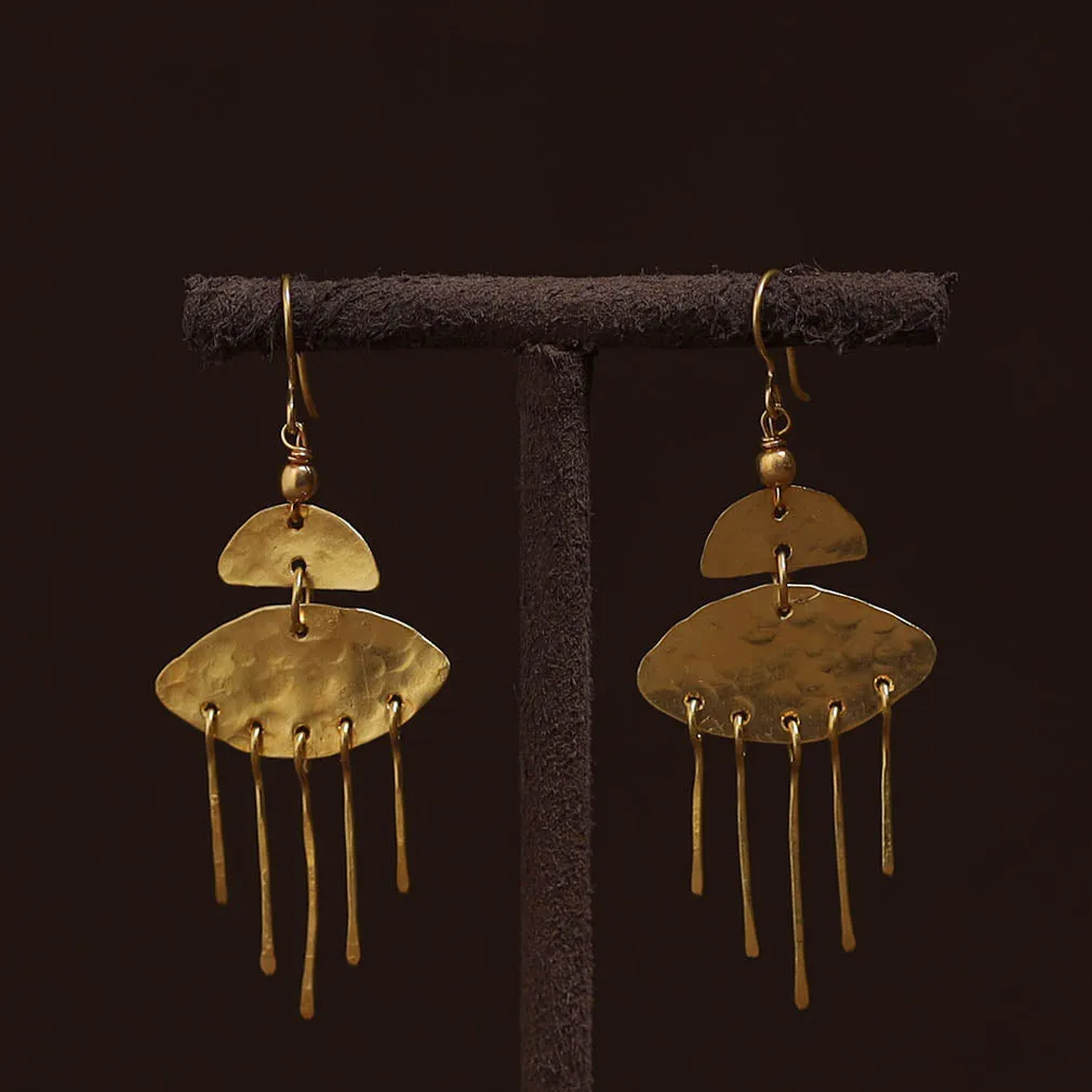 Yellow - Brass Metal Handcrafted Earrings 38 sold by Itokri product image thumbnail 2
