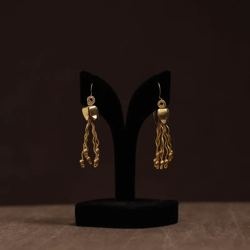 Yellow - Brass Metal Handcrafted Earrings 34 made by Itokri