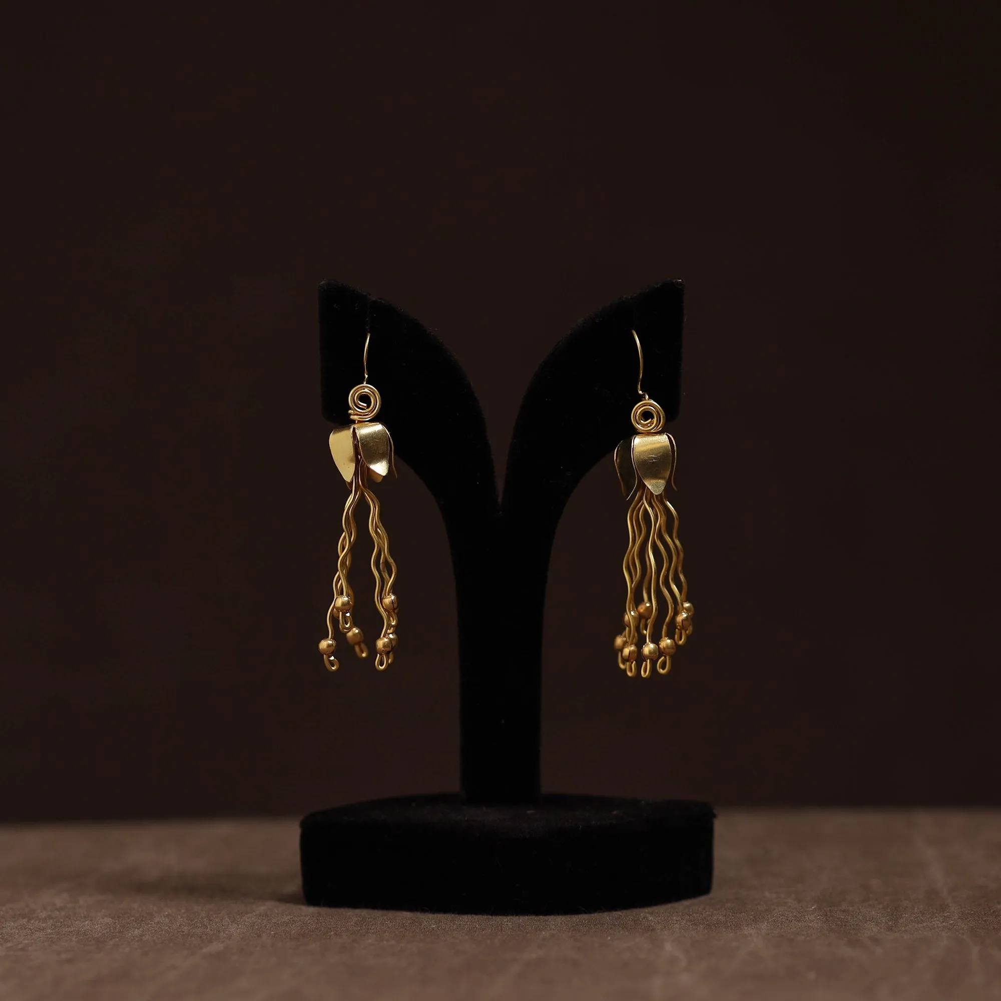 Yellow - Brass Metal Handcrafted Earrings 34 sold by Itokri