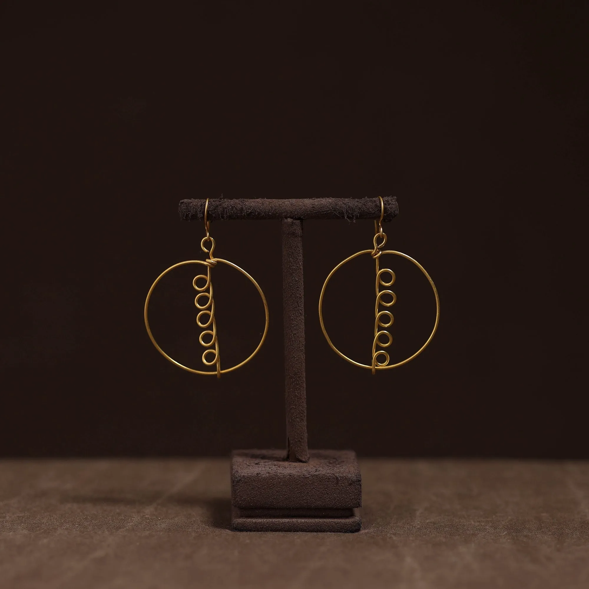 Yellow - Brass Metal Handcrafted Earrings 29 sold by Itokri product image thumbnail 2