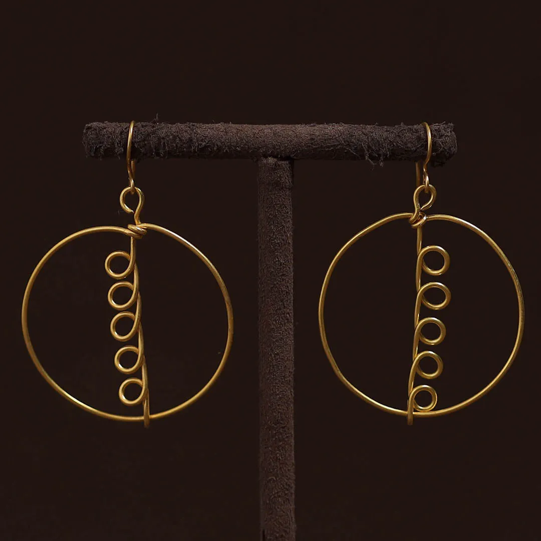 Yellow - Brass Metal Handcrafted Earrings 29 sold by Itokri