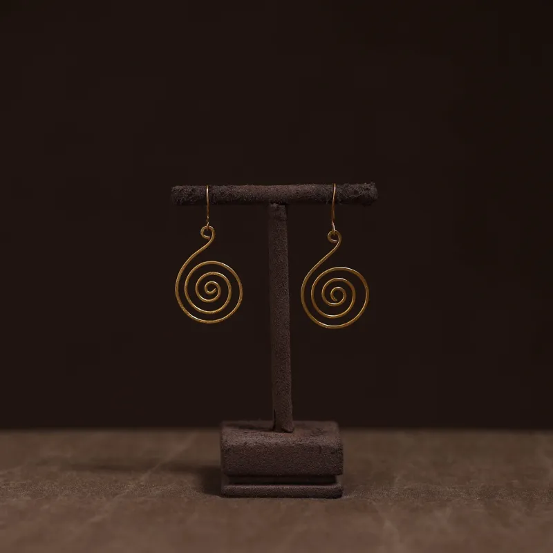 Yellow - Brass Metal Handcrafted Earrings 27 made by Itokri