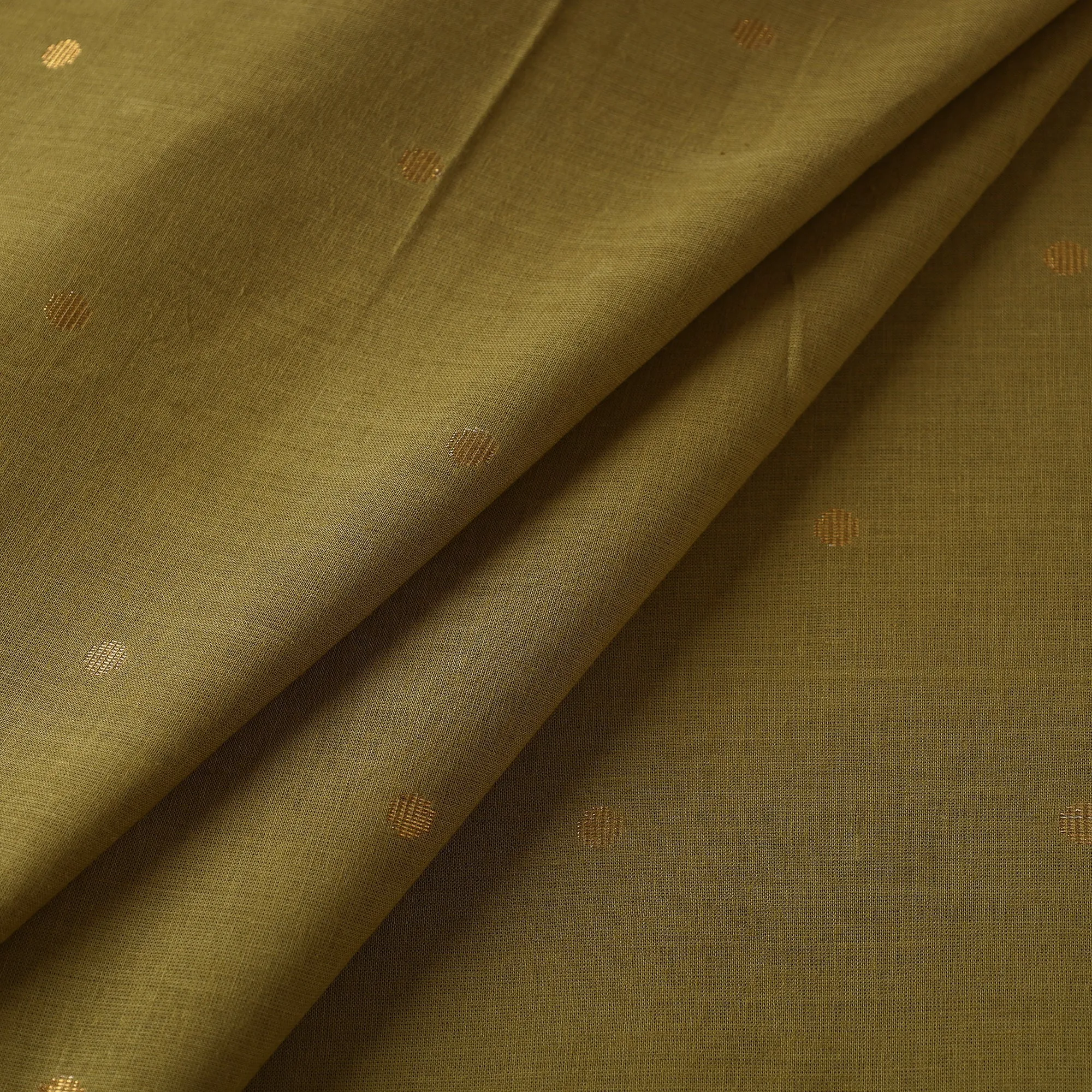 Olive Green - Prewashed Cotton Jacquard Fabric 02 sold by Itokri product image thumbnail 2