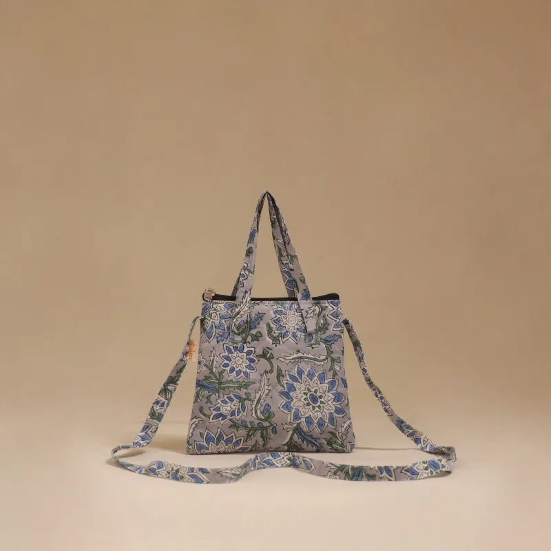 Grey - Handcrafted Quilted Sling Bag 17 sold by Itokri