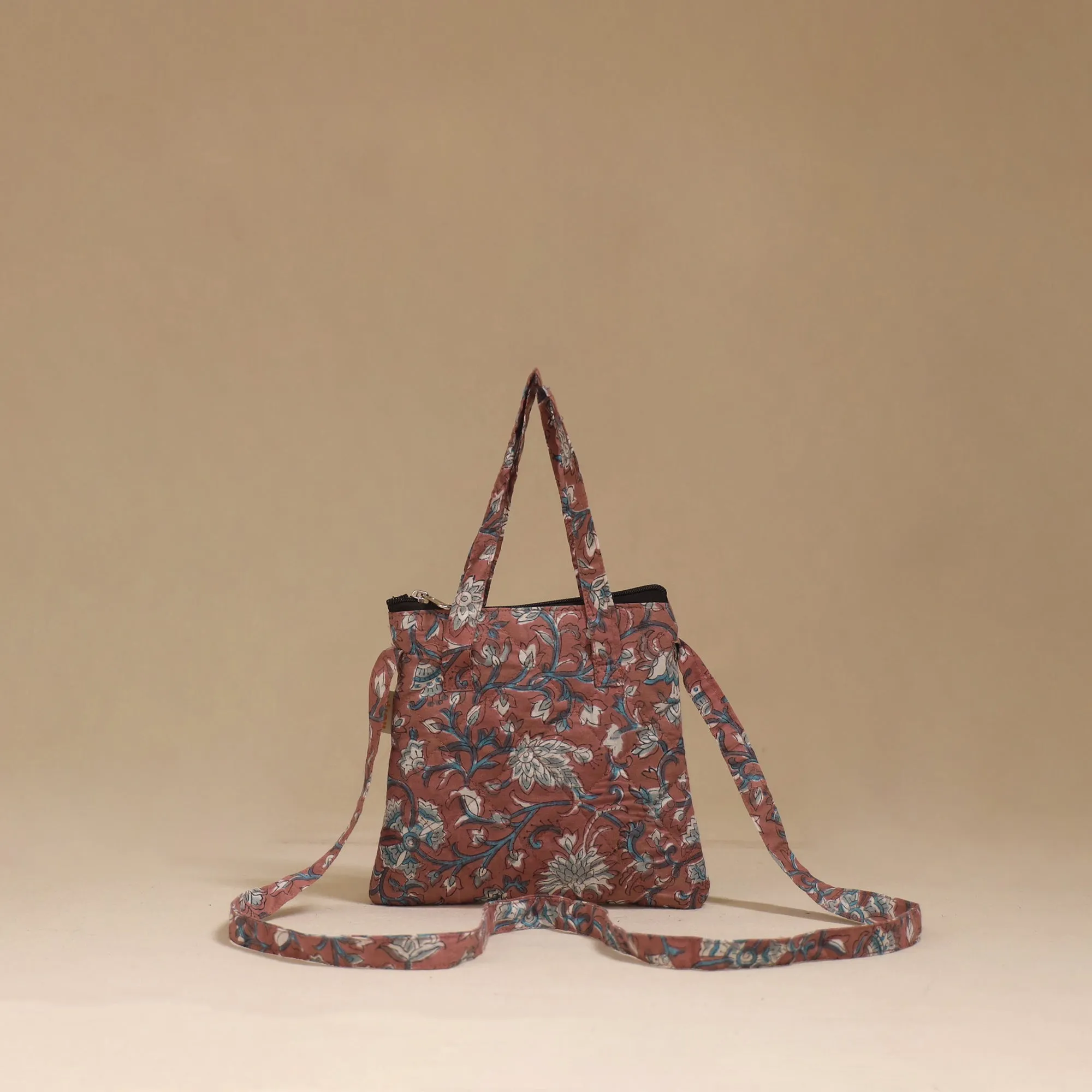 Brown - Handcrafted Quilted Sling Bag 16 sold by Itokri