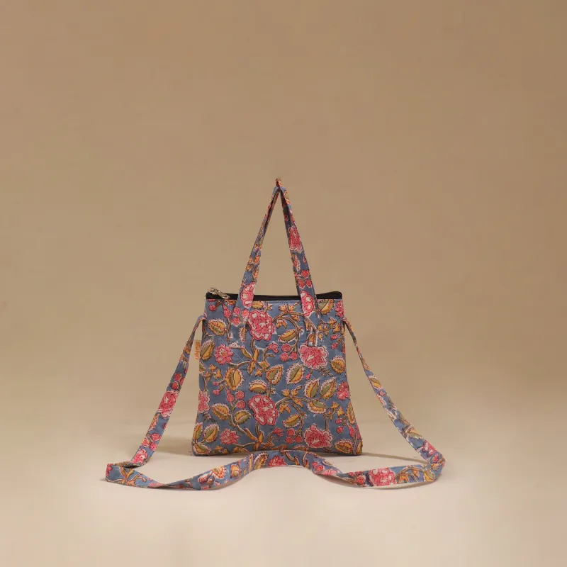 Blue - Handcrafted Quilted Sling Bag 14 sold by Itokri