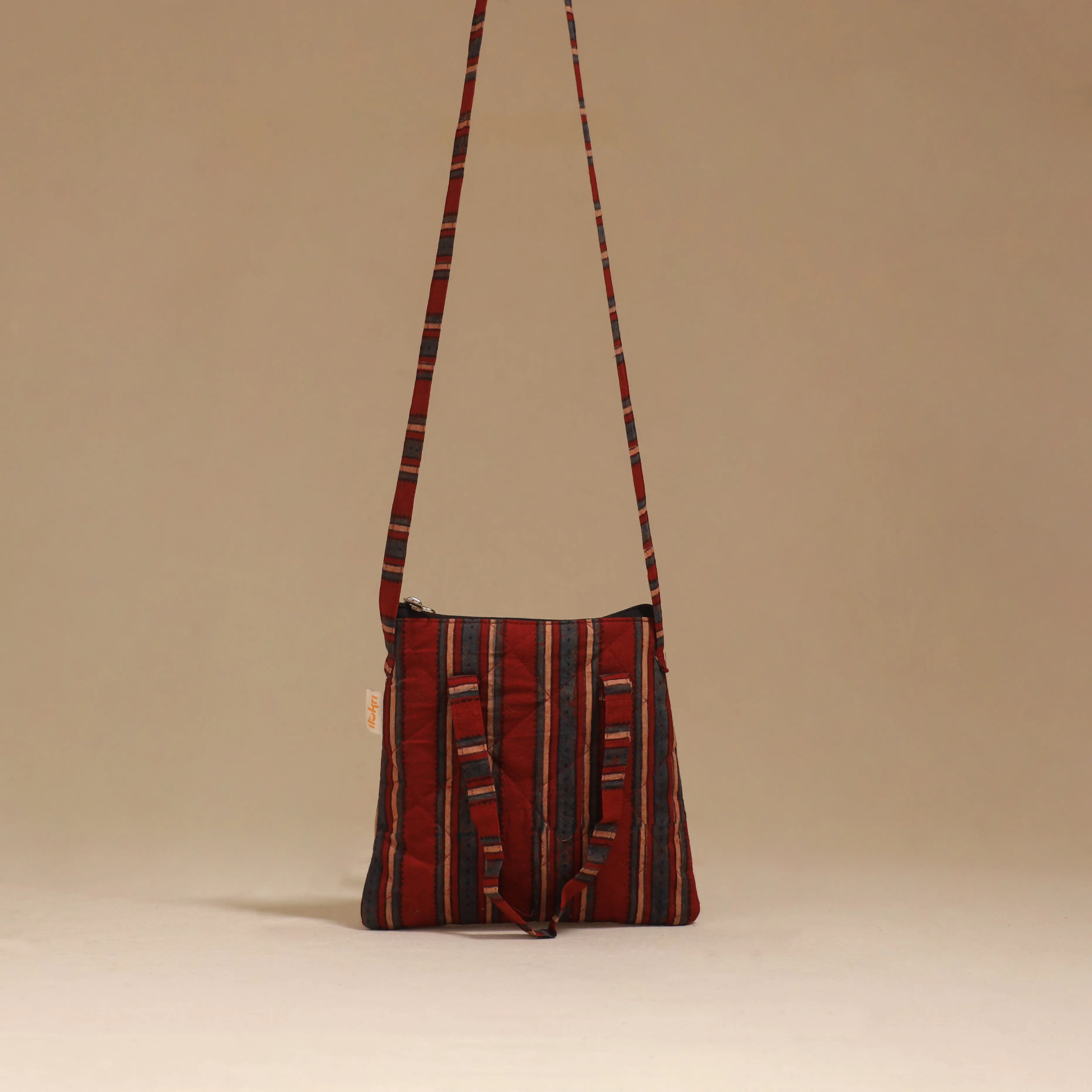 Red - Handcrafted Quilted Sling Bag 06 sold by Itokri product image thumbnail 2