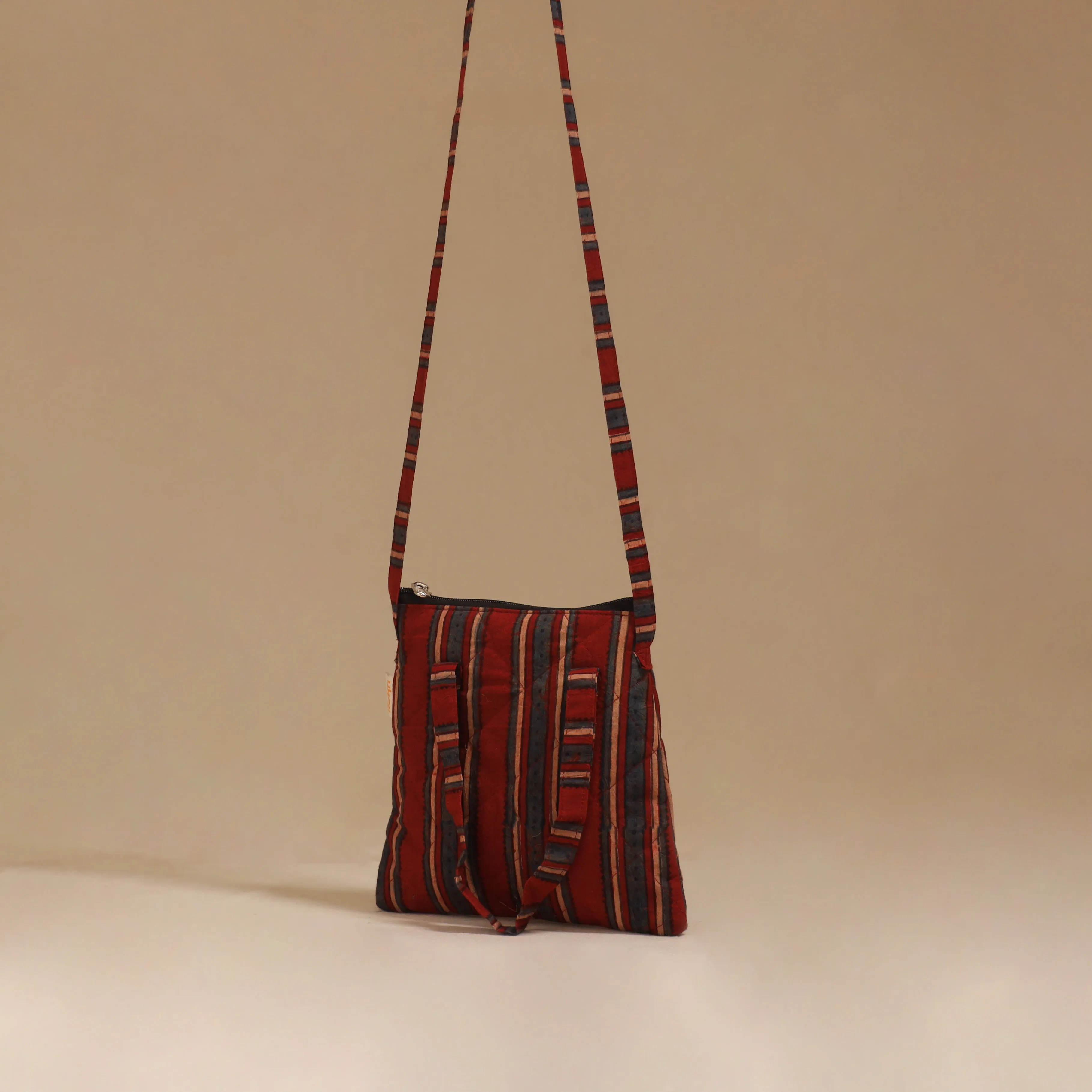 Red - Handcrafted Quilted Sling Bag 06 sold by Itokri product image thumbnail 3