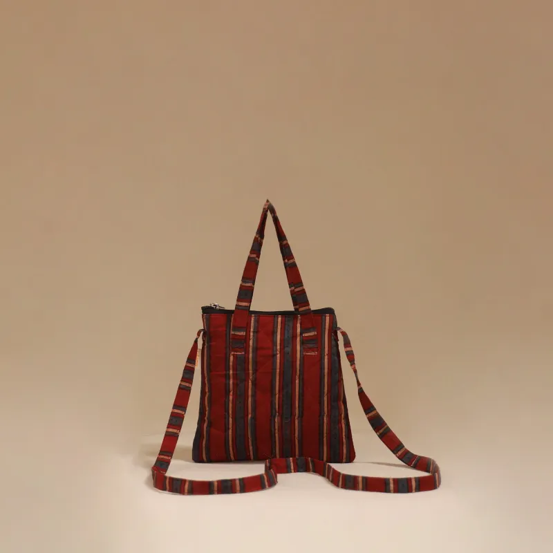 Red - Handcrafted Quilted Sling Bag 06 sold by Itokri