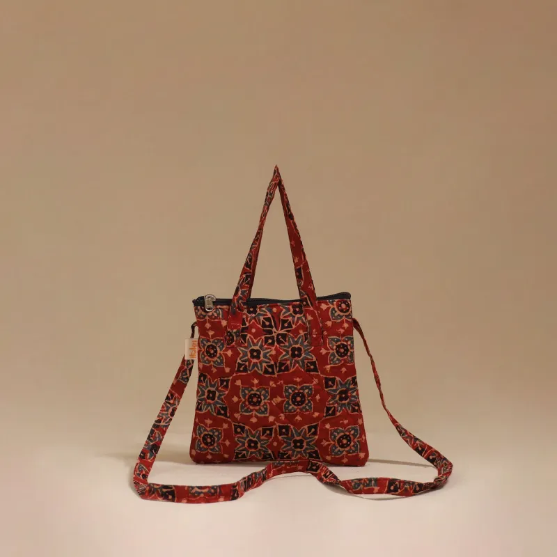 Red - Handcrafted Quilted Sling Bag 04 sold by Itokri