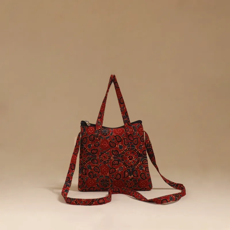 Red - Handcrafted Quilted Sling Bag 03 sold by Itokri