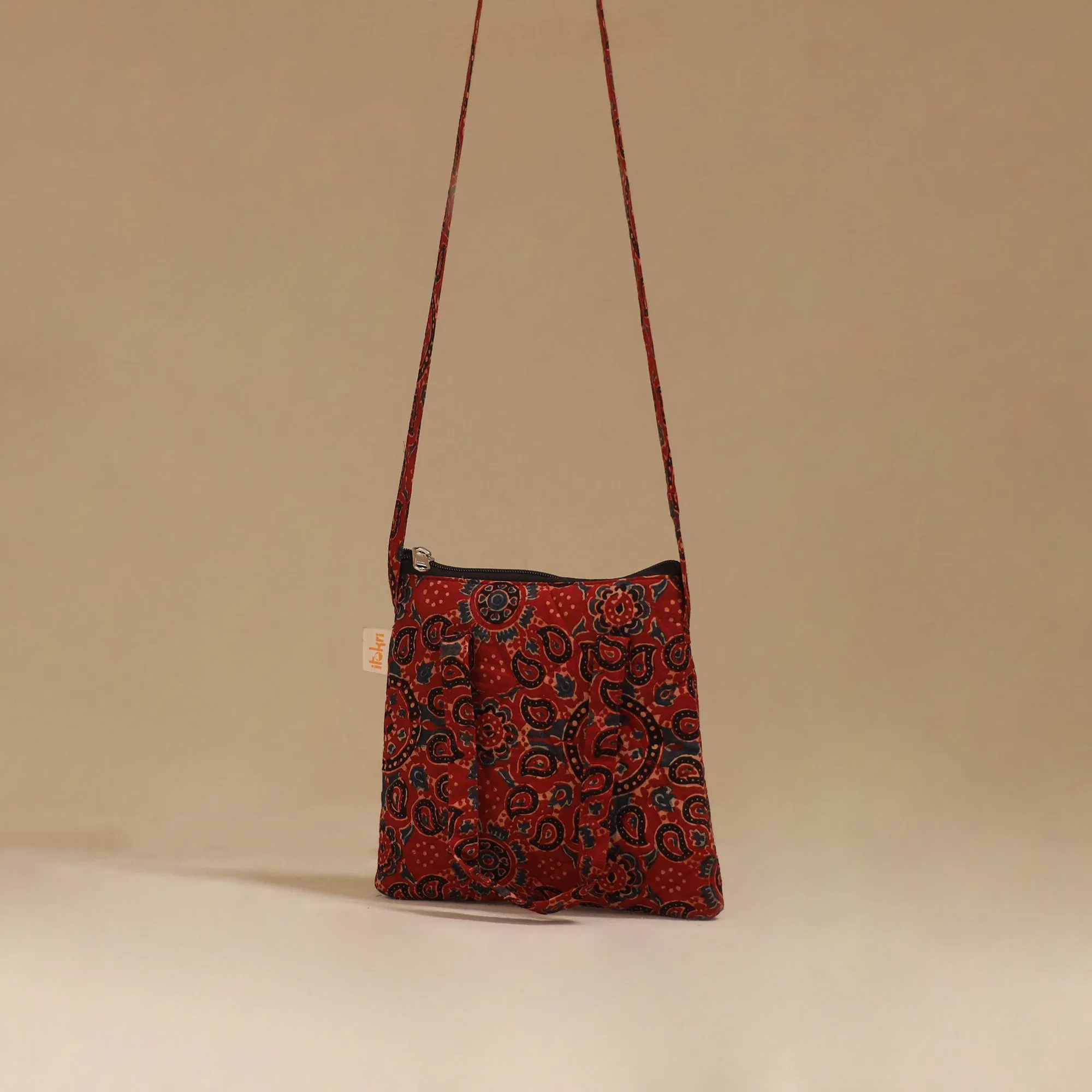 Red - Handcrafted Quilted Sling Bag 03 sold by Itokri product image thumbnail 3