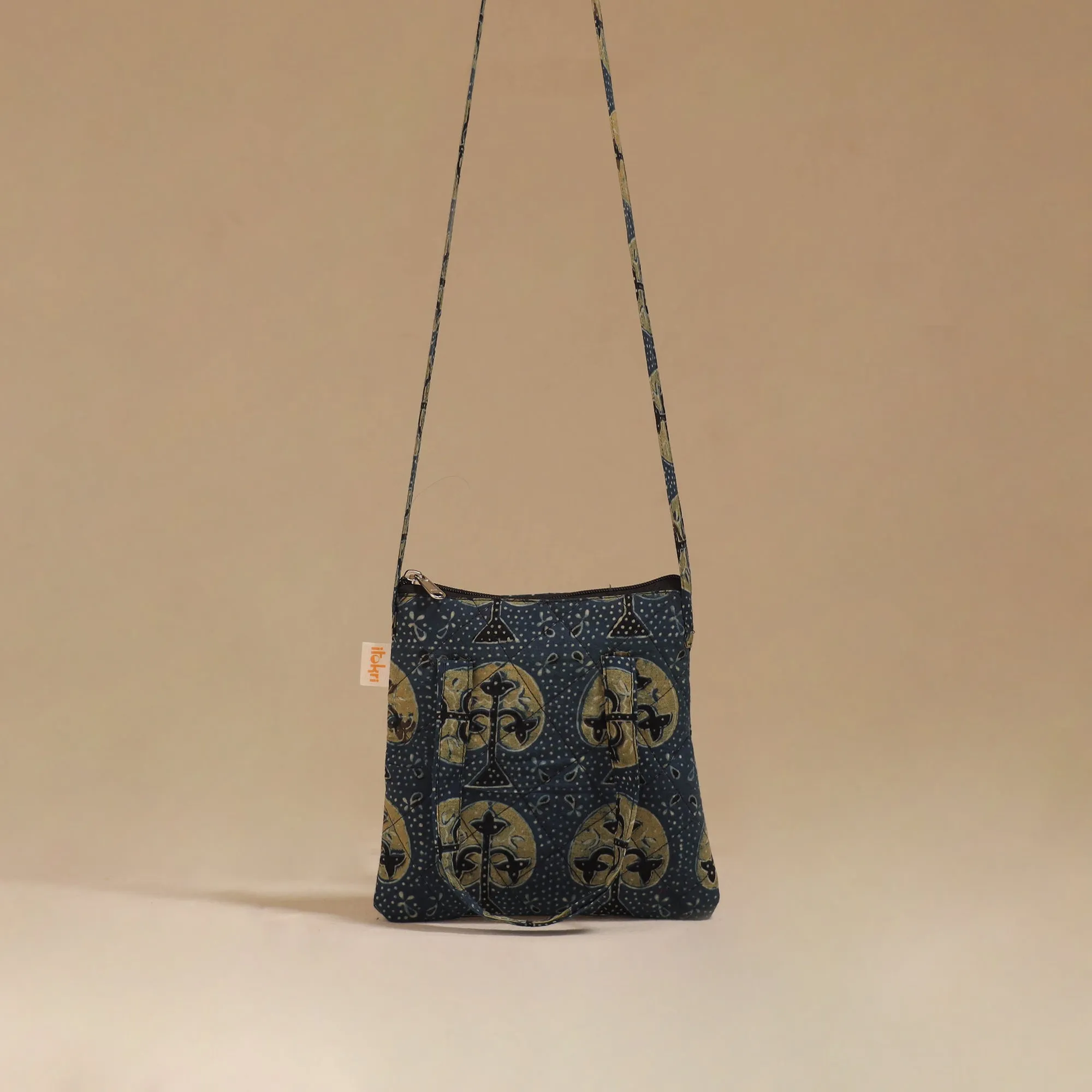 Blue - Handcrafted Quilted Sling Bag 02 sold by Itokri product image thumbnail 2