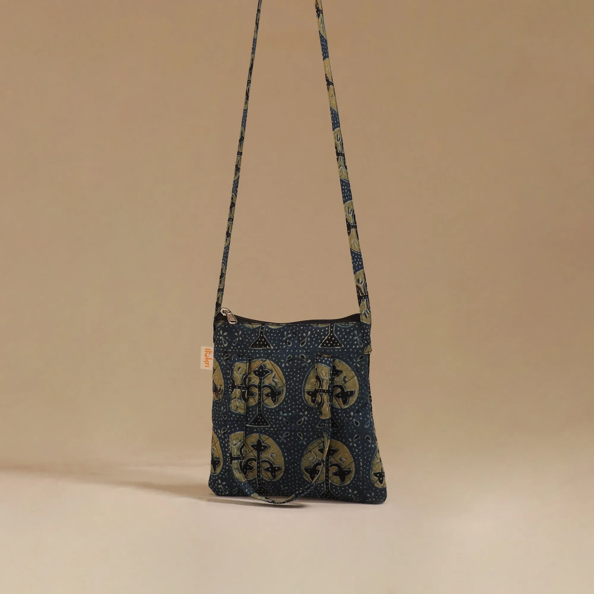 Blue - Handcrafted Quilted Sling Bag 02 sold by Itokri product image thumbnail 3